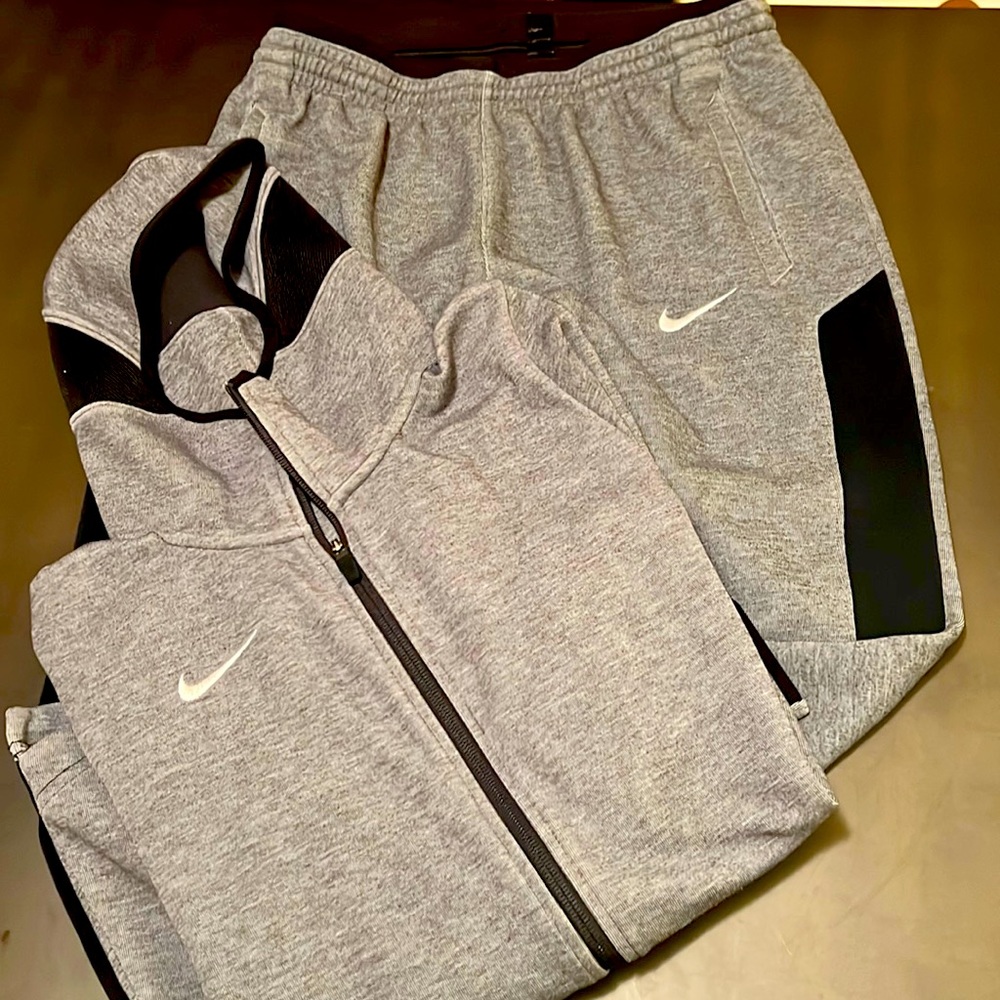 Gray and Black Nike Jumpsuit